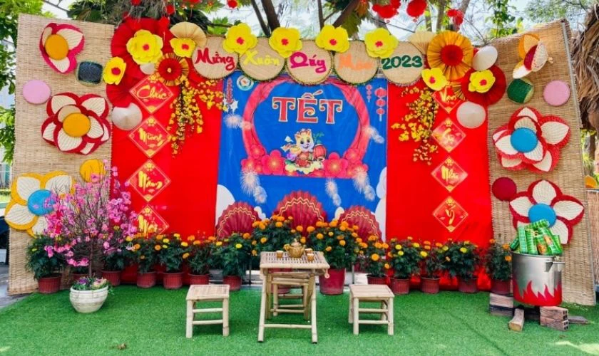 Gợi ý trang trí sân khấu Tết mầm non