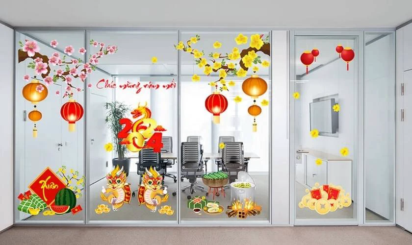 Cách decor Tết với Decal dán dễ dàng
