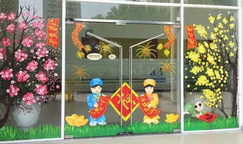 Cách decor Tết với Decal dán ấn tượng