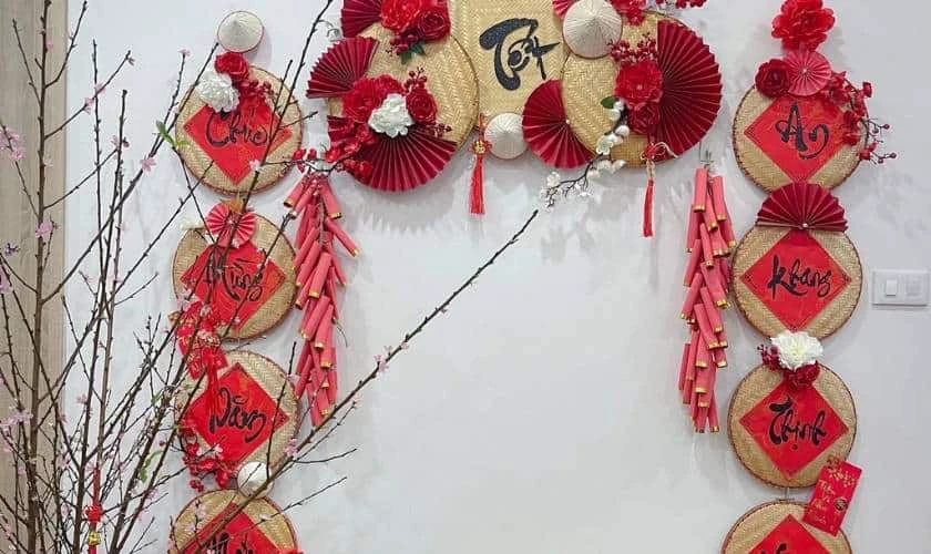 Decor với pháo giấy ấn tượng, tươi tắn