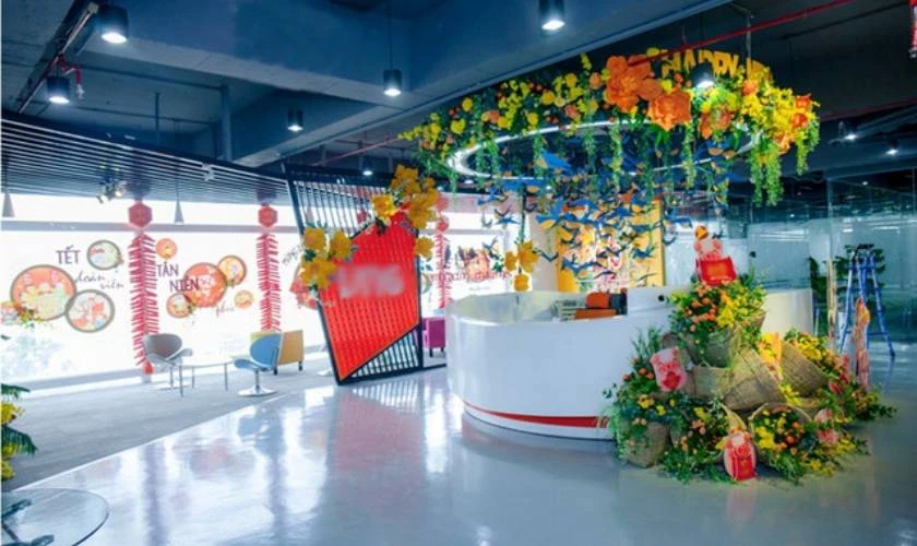 Trang trí văn phòng khu vực lễ tân độc đáo