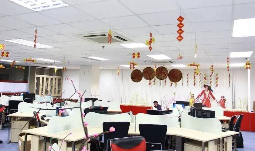 Trang trí Tết cho văn phòng khu vực phòng họp