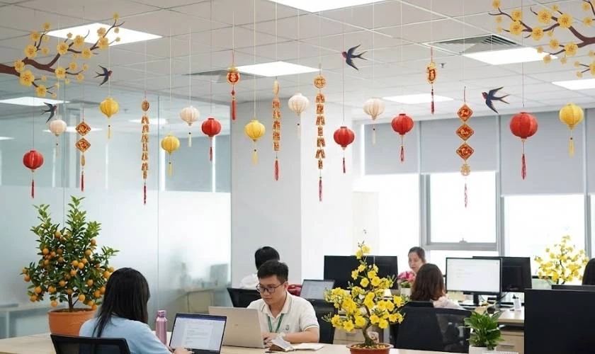 Decor khu vực làm việc chung ấn tượng