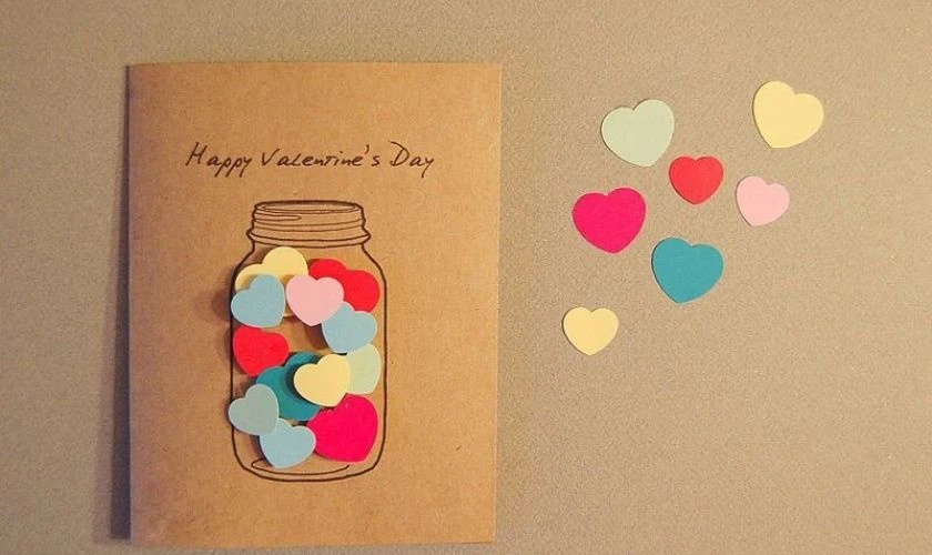 Cách trang trí thiệp Valentine có lọ hóa chất tình yêu