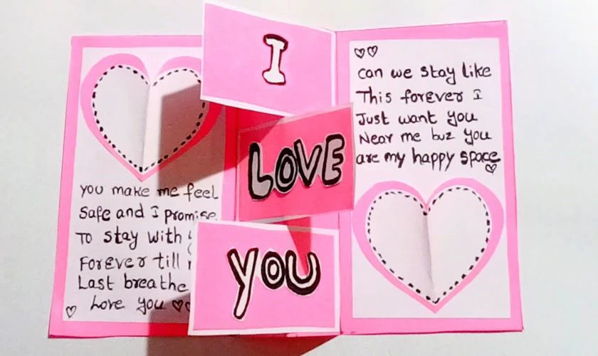 Gợi ý trang trí thiệp 14/2 tặng bạn trai