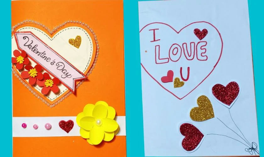 Mẫu trang trí thiệp Valentine 14/2 tặng bạn trai