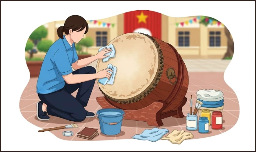 Các bước trang trí trống khai giảng đẹp