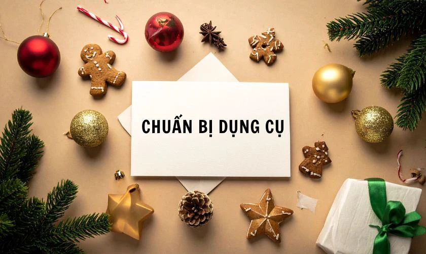 Trang trí tường Giáng sinh: Chuẩn bị dụng cụ