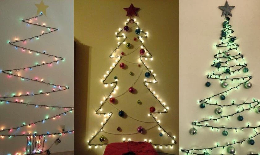 Decor Noel bằng dây đèn LED lấp la lấp lánh