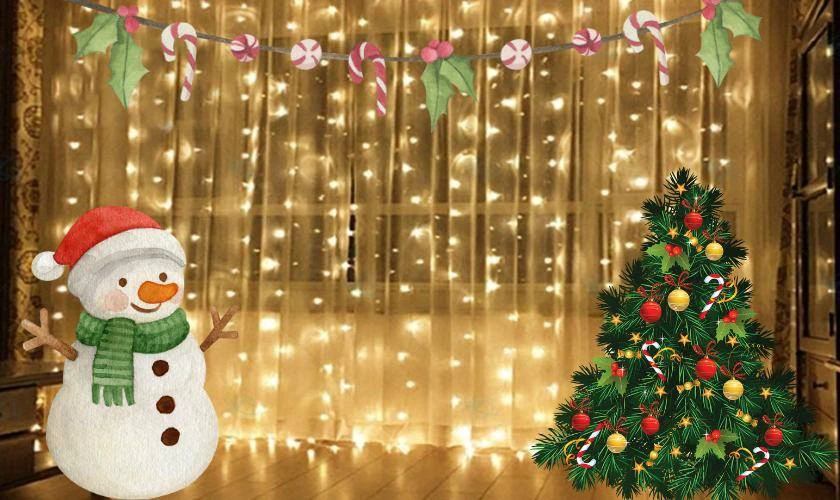 Decor Noel bằng dây đèn LED ấm cúng