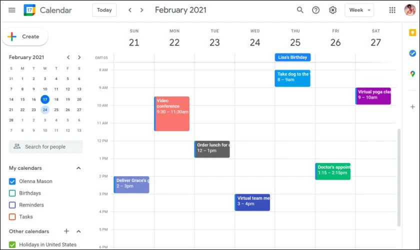 Google Calendar là trang web hữu ích cho sinh viên trong việc sắp xếp thời gian