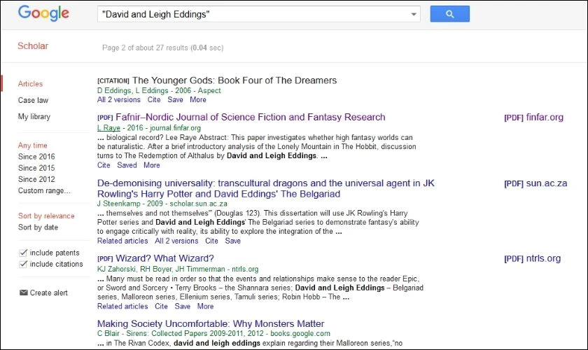 Google Scholar là công cụ tìm kiếm chuyên biệt dành cho các tài liệu học thuật