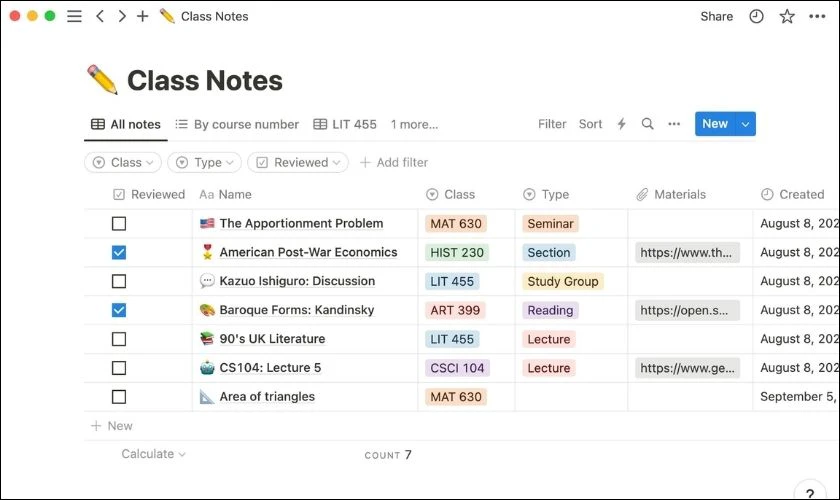 Notion là trang web hữu ích cho sinh viên muốn ghi chú và quản lý học tập