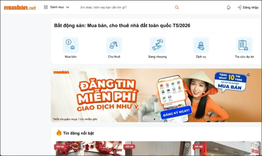 Muaban.net - Kênh tìm nhà trọ, căn hộ mini phổ biến tại Việt Nam