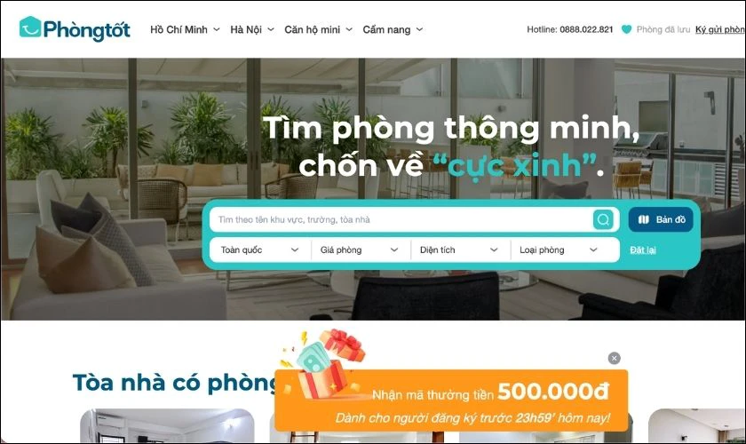Phongtot.vn - Trang tìm phòng trọ nhanh chóng