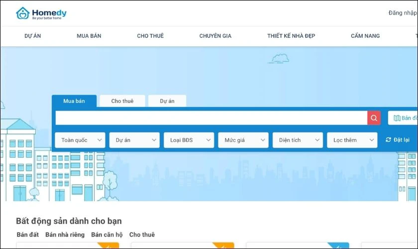 Homedy.com - Website tìm phòng trọ, căn hộ mini dễ sử dụng