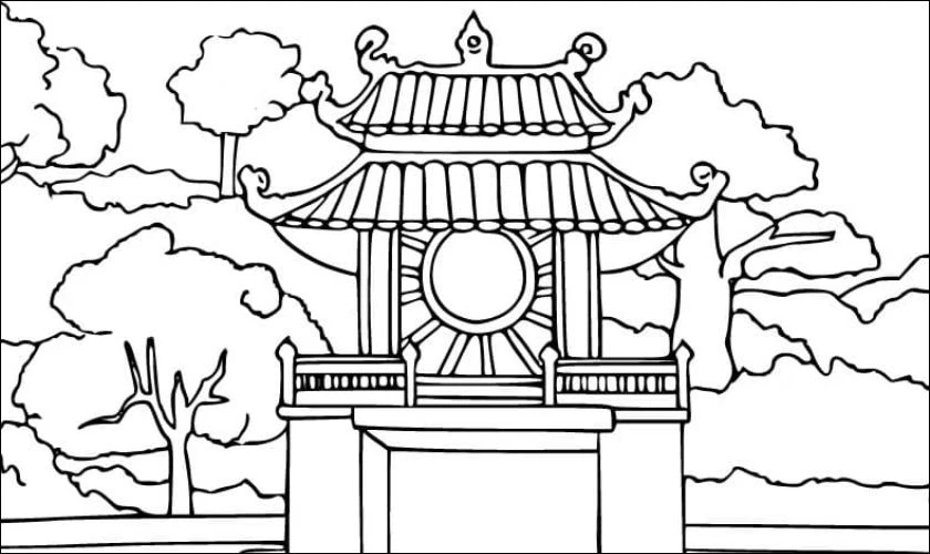 Tranh tô màu ngày 30/4 chủ đề về Đất nước