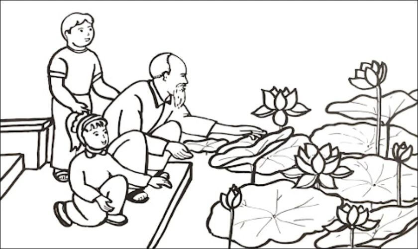 Tranh tô màu về Bác Hồ