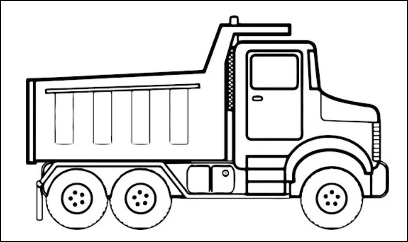 Tranh tô màu cho bé chủ đề phương tiện giao thông xe tải