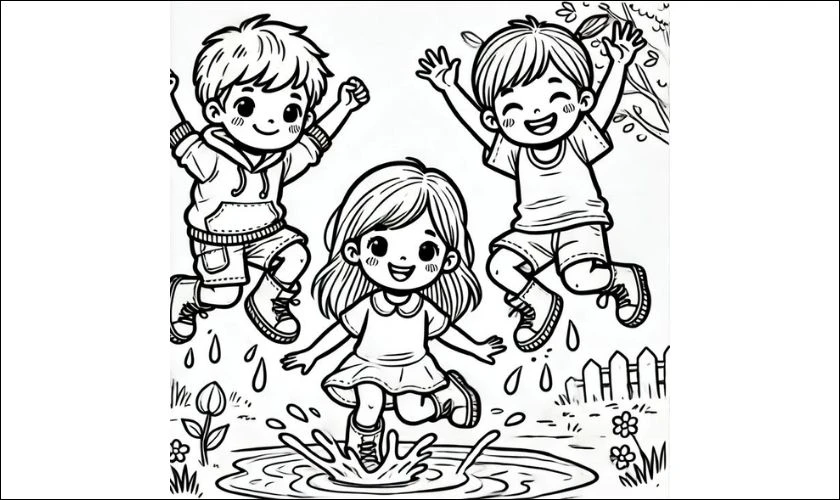 Tranh tô màu về bạn bè