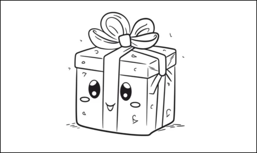 Tranh tô màu Noel cho bé chủ đề hộp quà đẹp
