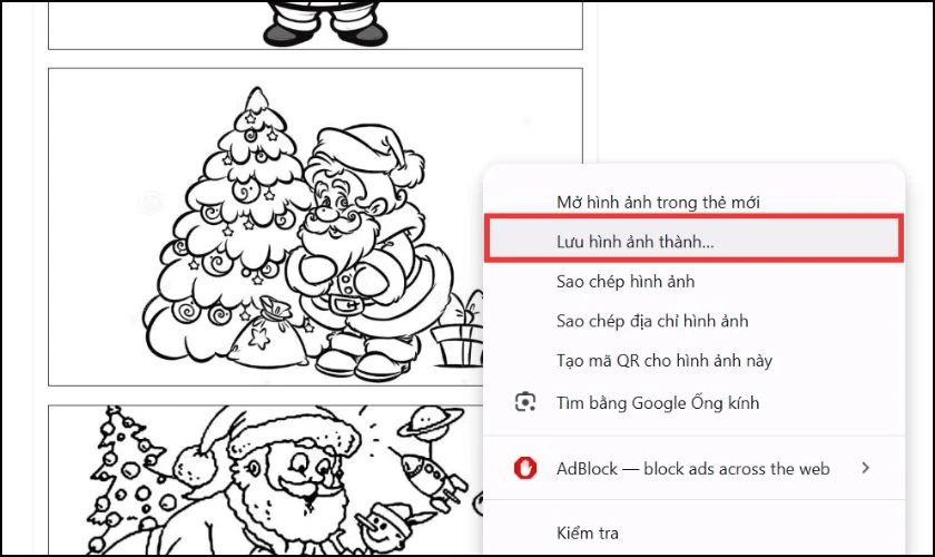 Cách tải và in tranh tô màu Noel cho bé