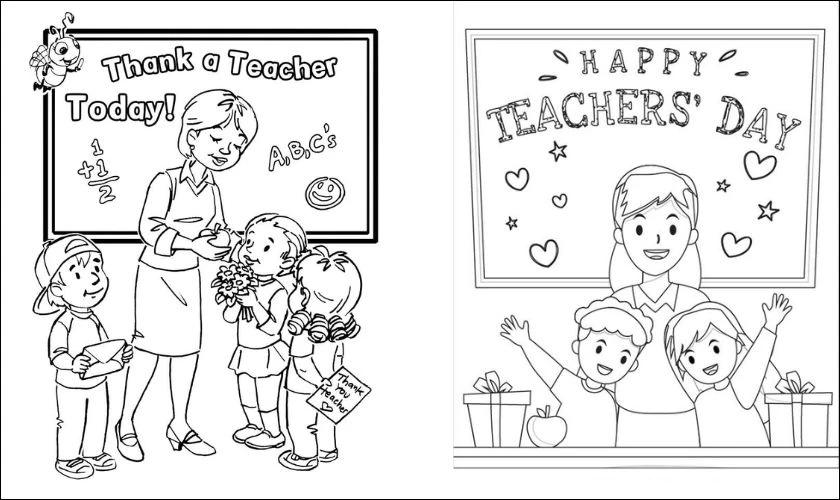 Tranh tô màu 20/11 cho bé