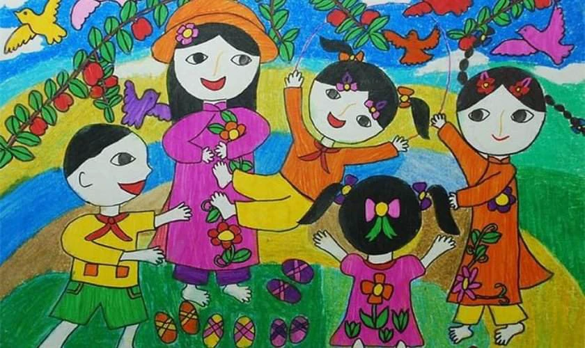 Các bé gái đang vui đùa