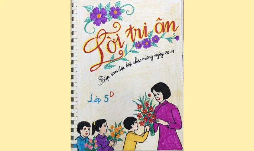 Tranh vẽ 20/11 trên tập san đoạt giải cao