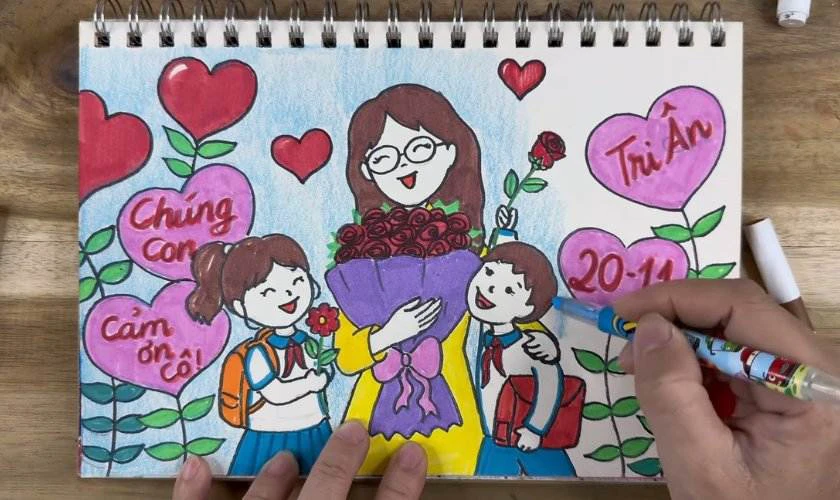 Tô màu và hoàn thiện bức tranh