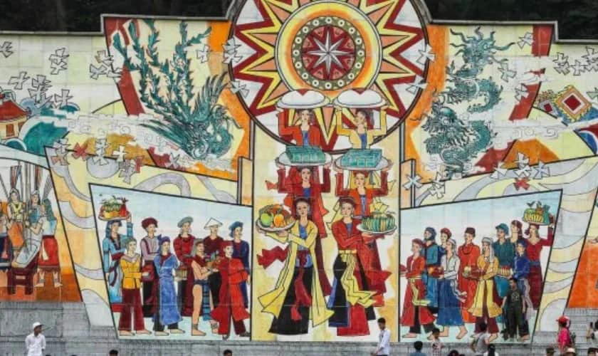 Tranh vẽ Giỗ Tổ Hùng Vương chi tiết