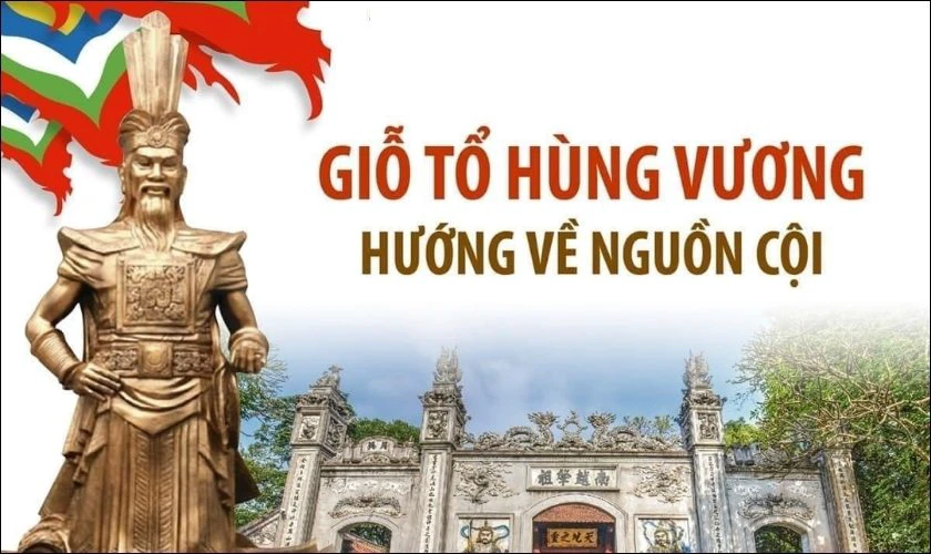 Tranh thông báo lễ Giỗ Tổ Hùng Vương