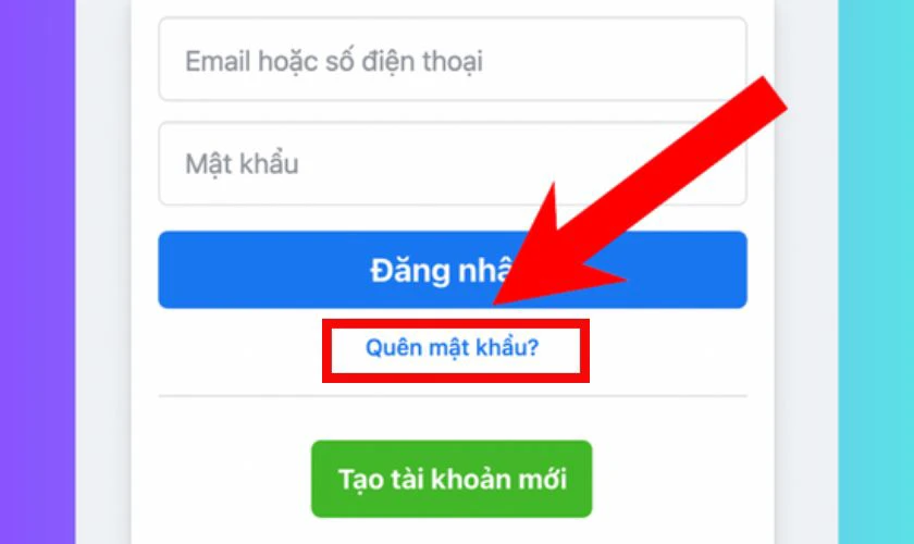 Cách lấy trình tạo mã khi không vào được Facebook