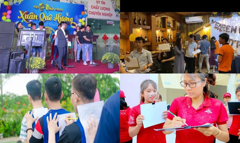 Vẽ tranh tiếp sức là một hoạt động sáng tạo, vui nhộn và đầy bất ngờ