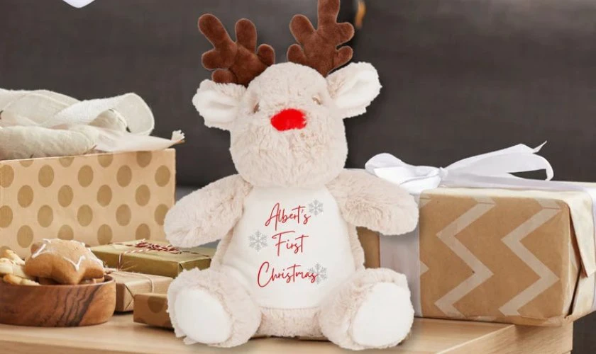 Gấu bông tuần lộc màu trắng