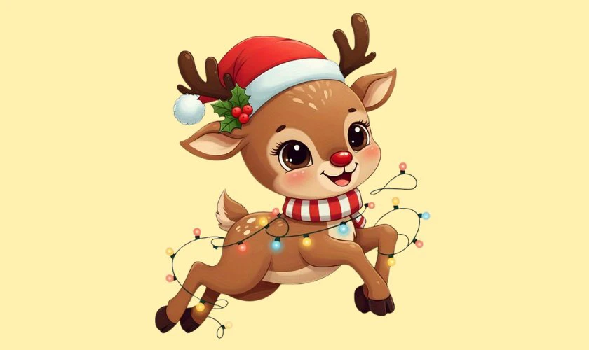 Ảnh tuần lộc Giáng sinh chibi