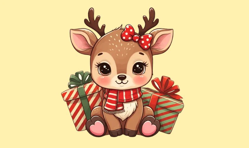 Ảnh tuần lộc Giáng sinh và hộp quà