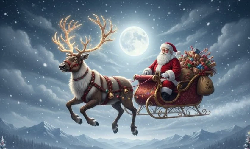 Ảnh tuần lộc Noel độc đáo