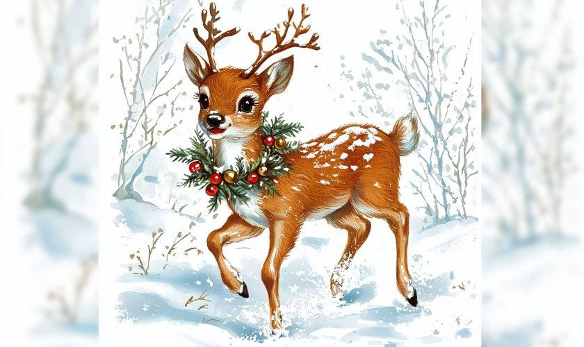 Ảnh tuần lộc Giáng sinh dễ thương, đáng yêu