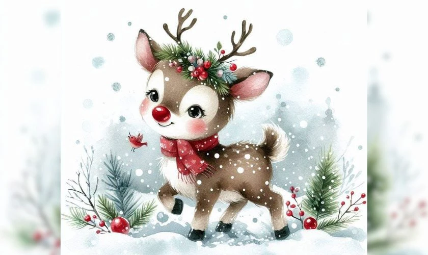 Ảnh chú tuần lộc nhỏ dễ thương