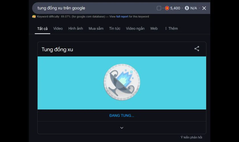 Cách Tung đồng xu trên Google đơn giản nhất