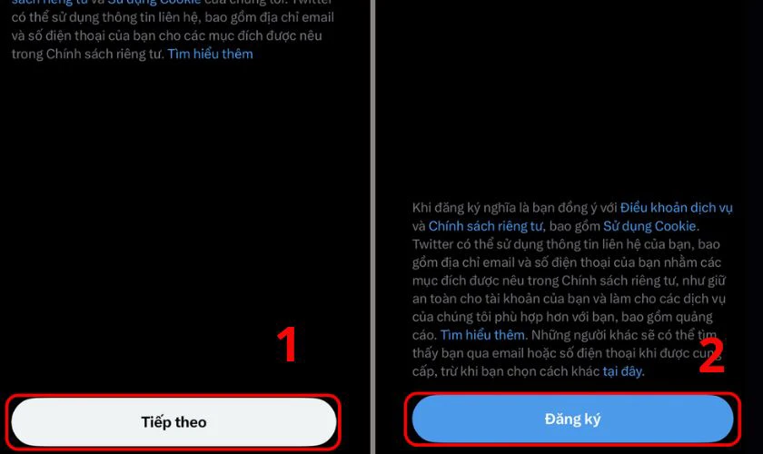Kiểm tra lại toàn bộ thông tin của bạn và nhấn Đăng ký