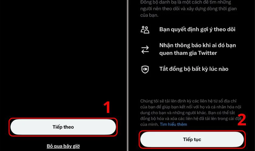 Cuối cùng, bạn nhấn Tiếp tục