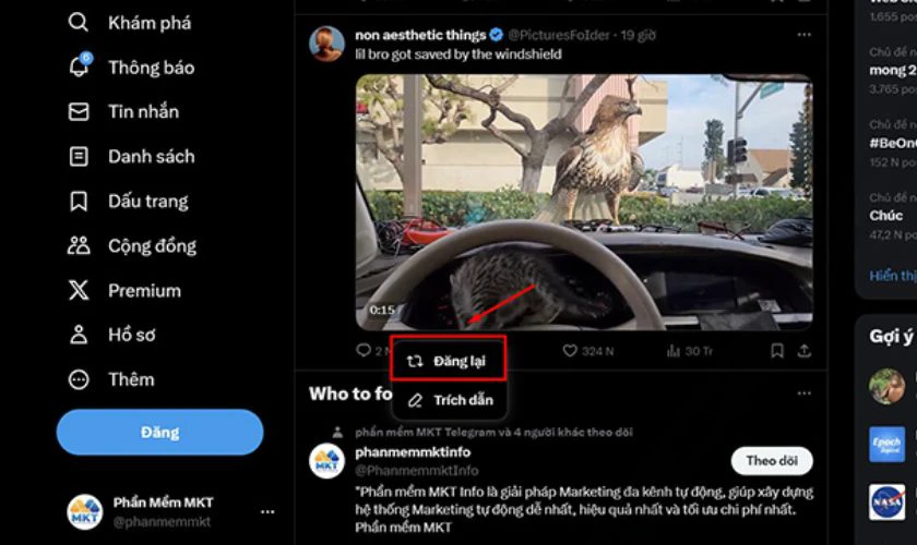 Chia sẻ lại Tweet