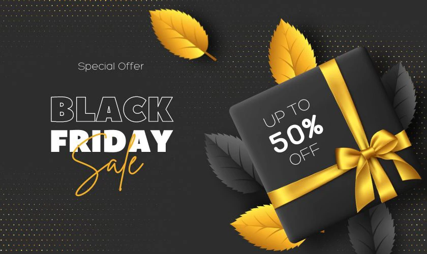 Banner sale Black Friday phong cách sang trọng