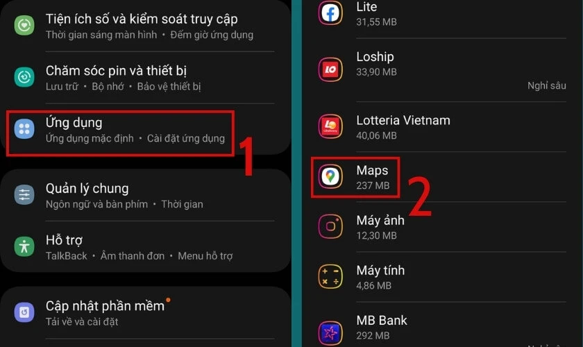 Kiểm tra và xóa dữ liệu của Google Maps khi GPS không định vị được