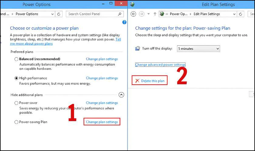 Change Plan Settings