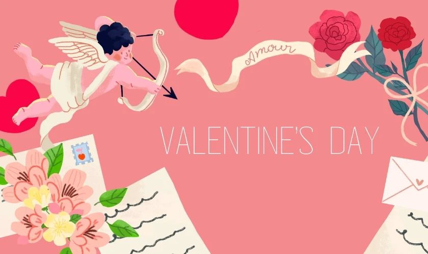 Background Valentine 14/2 chủ đề hoa hồng màu sắc