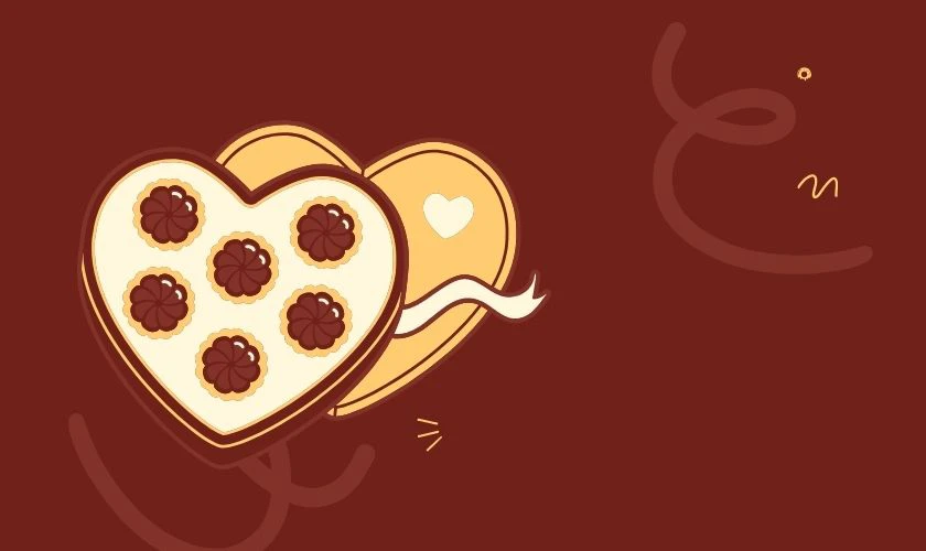 Background Valentine 14/2 chủ đề socola