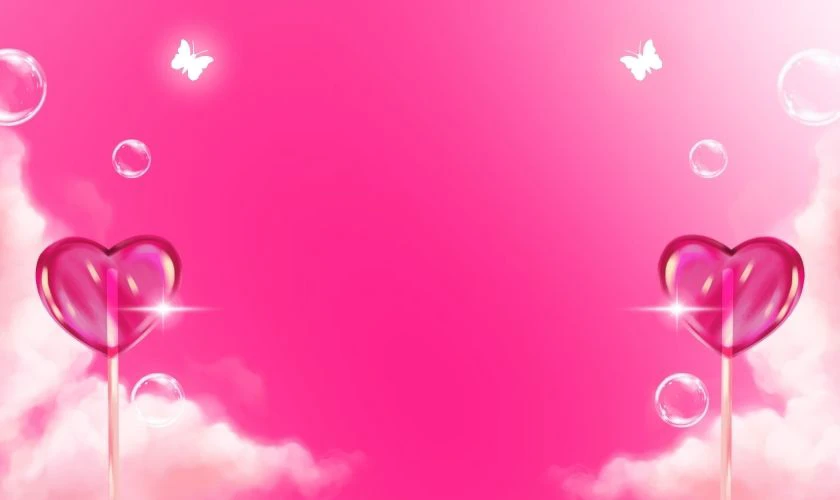 Background Valentine 14/2 lấp lánh, nổi bật